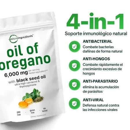 Aceite de Orégano y Semilla Negra